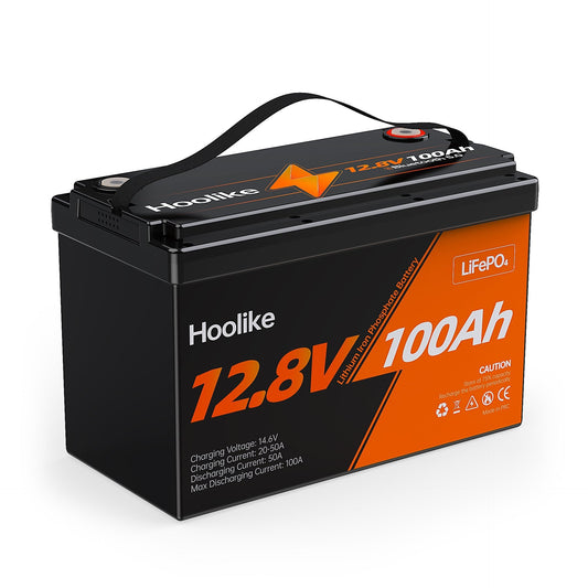 🔥LAST DAY 49.88% OFF🔥H00LIKE 12.8V 100Ah Lithium Iron Phosphate (LiFePO4) Battery